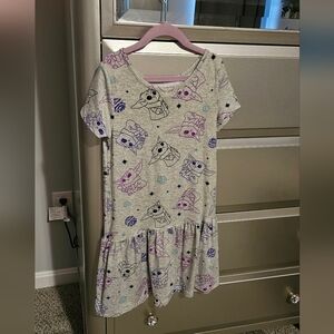 Girl knit dress Baby Yoda